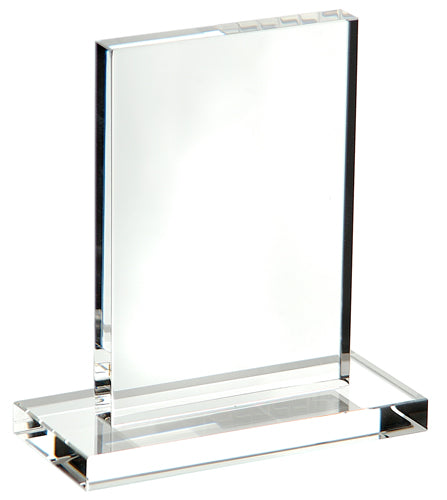 Optical Crystal Trophy Block 100mm high supplied in a presentation box
