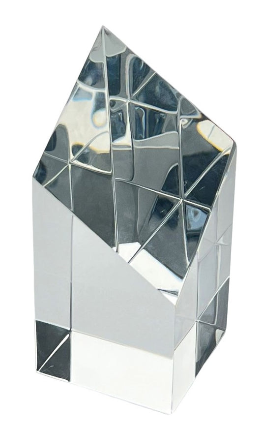 Crystal diamond award 130mm high supplied in a presentation box
