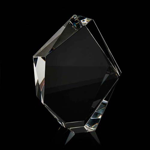 Crystal facetted iceberg award 170mm high supplied in a presentation box