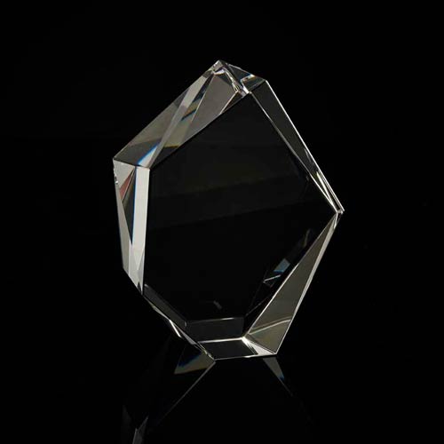 Crystal facetted iceberg award 130mm high supplied in a presentation box