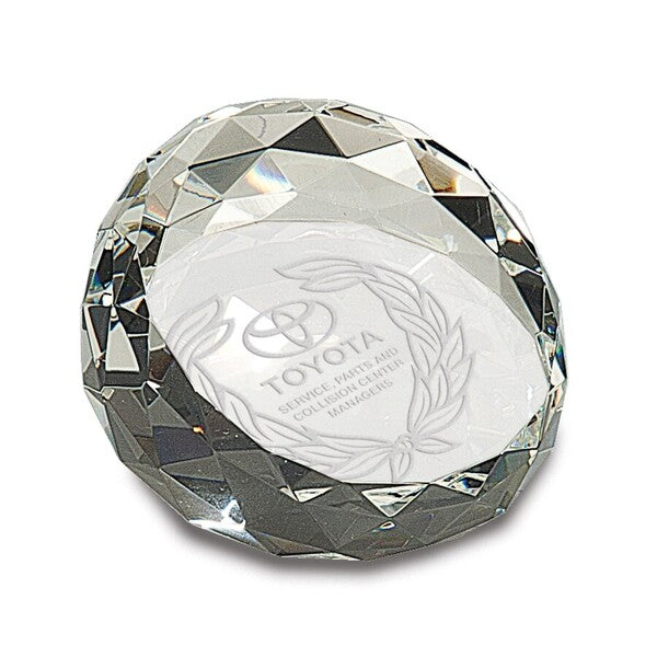Optical Crystal 60mm facetted sphere supplied in a presentation box
