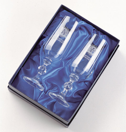 Pair of Crystal Flute Glasses