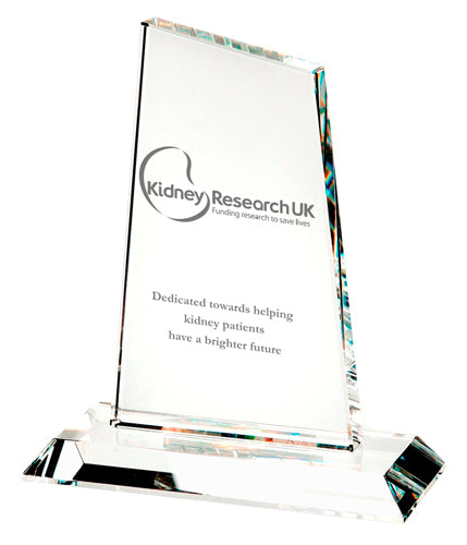 Optical Crystal Medium Peak Trophy 170mm high supplied in a presentation box