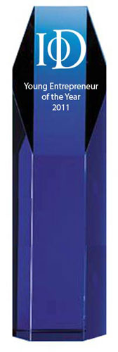 Blue Crystal Medium Hexagonal Prism 200mm high supplied in a presentation box