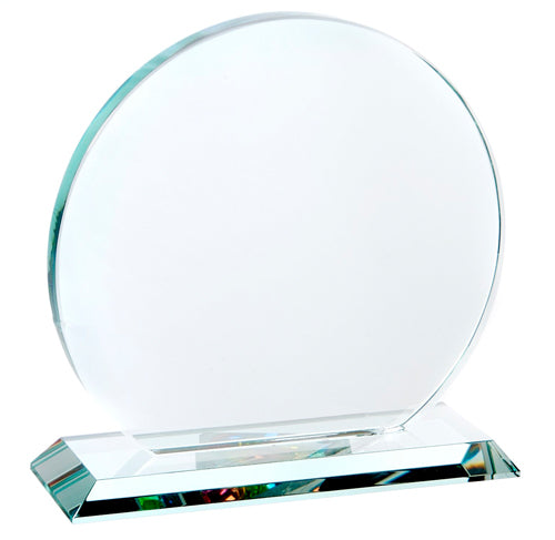 Jade Green Trophy Circle 185mm high supplied in a presentation box