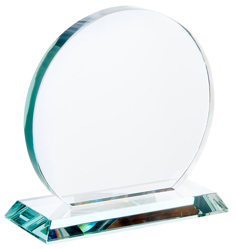 Jade Green Trophy Circle 145mm high supplied in a presentation box