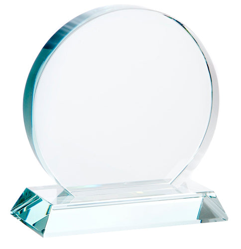 Jade Green Trophy Circle 100mm high supplied in a presentation box