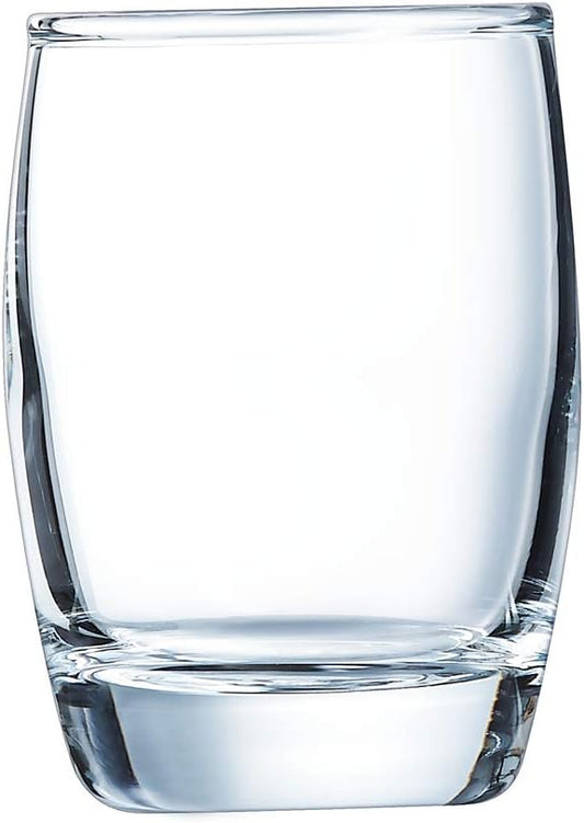 Bowl shaped tot glass 6cl 65mm high in a tuck