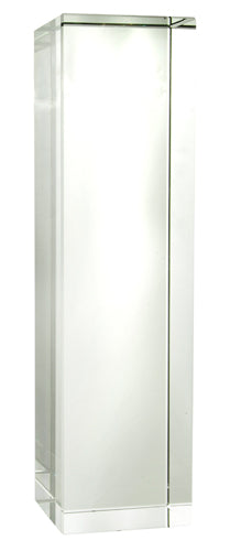 Optical Crystal Slab 70w x 70d x 250h supplied in a presentation box