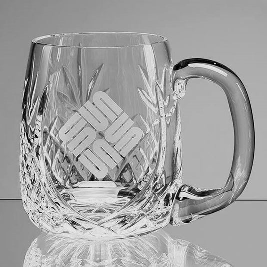 Cut Crystal Barrel Shaped Half Tankard 110mm high 10oz