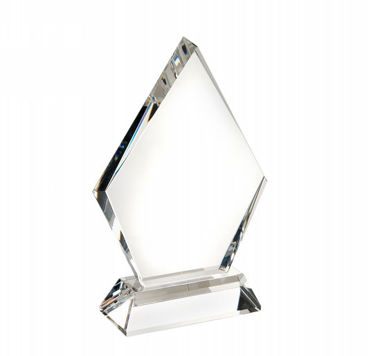 Optical Crystal Diamond Trophy 200mm high supplied in a presentation box