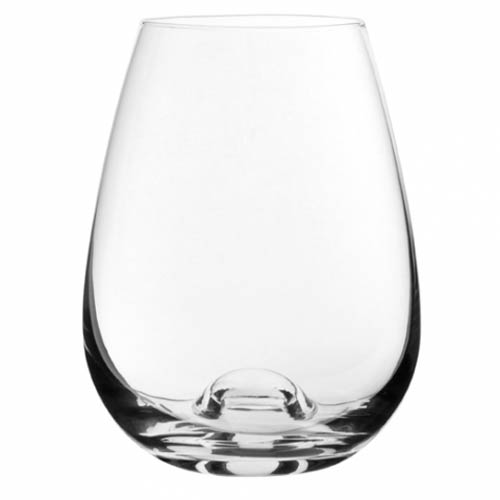 Stemless crystal white wine glass 100mm high 33cl
