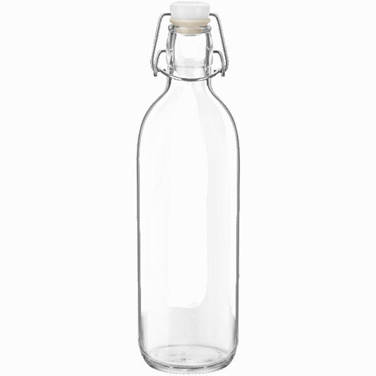 1 litre chunky bottle with a white lid, white washer