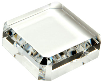 Optical Crystal Square Paperweight 60mmx60mmx20mm supplied in a presentation box