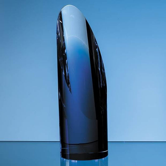 24cm Clear & Onyx Black Optical Crystal Square Column Award